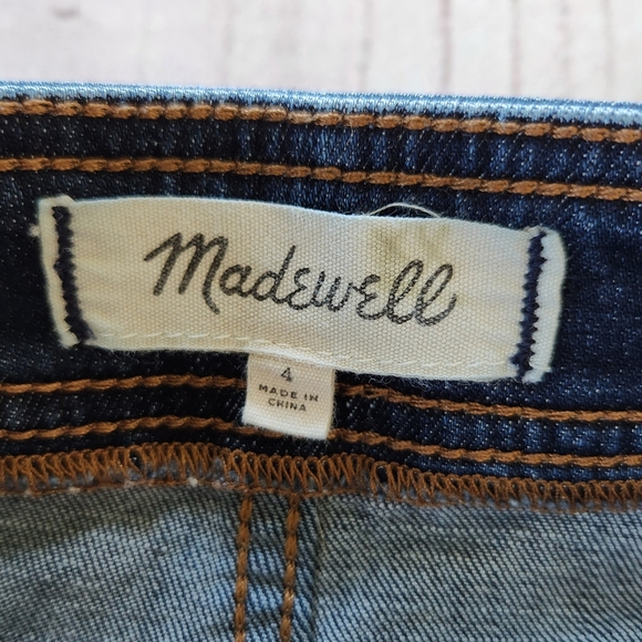 Madewell "Stretch Denim A-Line Mini Skirt: Button-Front Edition" Women's Size 4 - Picture 6 of 10